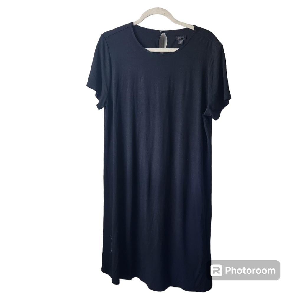 J Jill Pure Jill Black Pima cotton comfort shirt dress L
